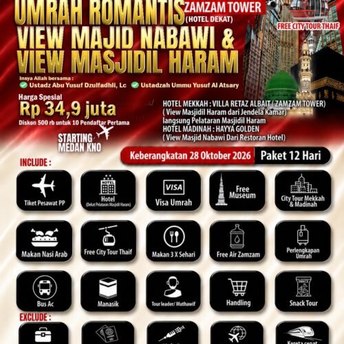 🕋 UMRAH ROMANTIS VIEW MASJID NABAWI & MASJDIL HARAM ( Hotel dekat pelataran masjidil haram & masjid Nabawi )
